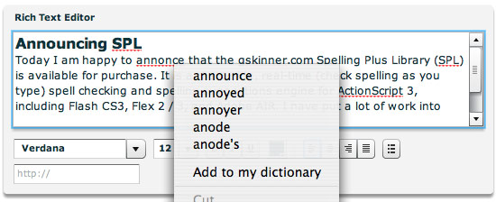 Spell Check Engine For As3 Flash Flex Air Gskinner Blog