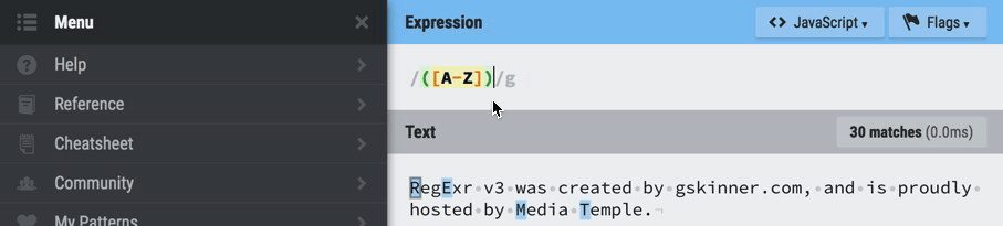 RegExr: Searchable RegEx refrence