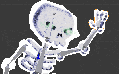 Animated Skeleton waving hello.