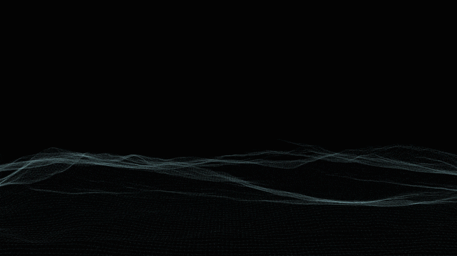wireframe of terrain moving