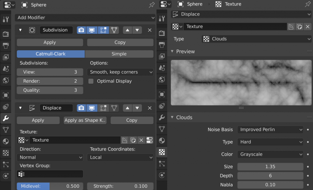 Image of Blender settings