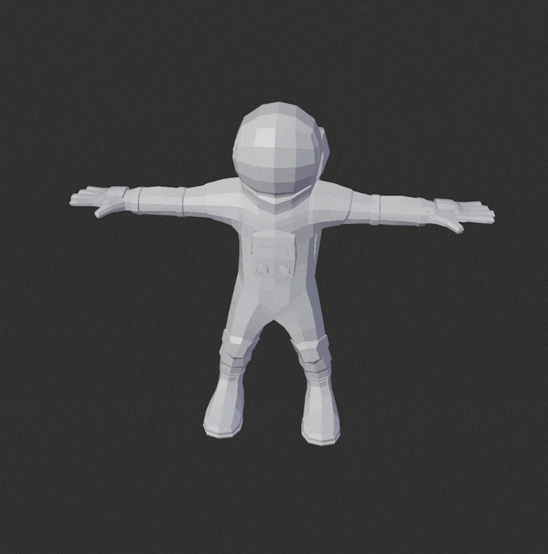 GIF of spinning 3D model of astronaut