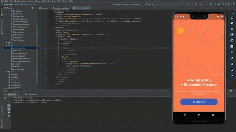 Working with a hot-reload feature on Flutter